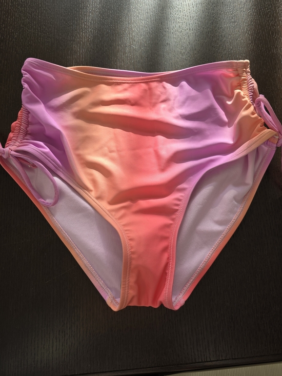 Ninety-Nine Other - High-Waist Gradient Bikini Bottoms — Pink and Orange